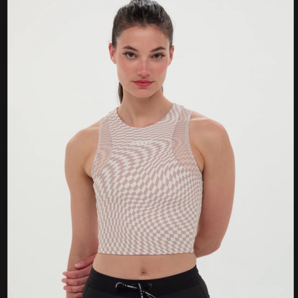 Bandit Stamina Checkered Race Crop Top M SOLD OUT